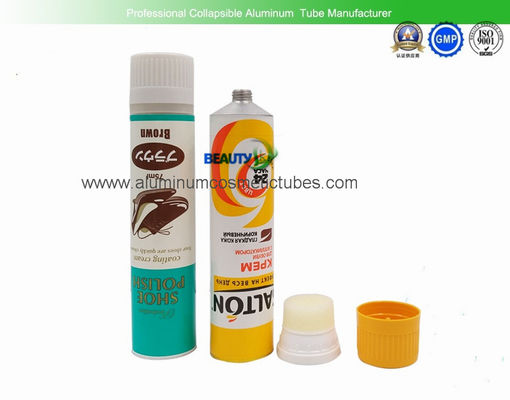 China 75ml Shoeshine Collapsible Tubular Containers , Cosmetics Aluminium Tube Packaging supplier