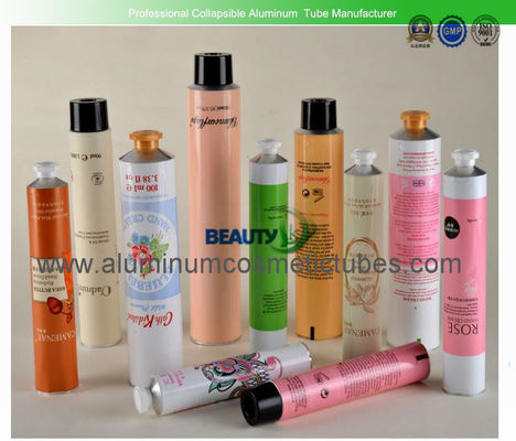 China Body Lotion Collapsible Metal Tube , Beauty Empty Aluminum Cosmetic Tubes supplier