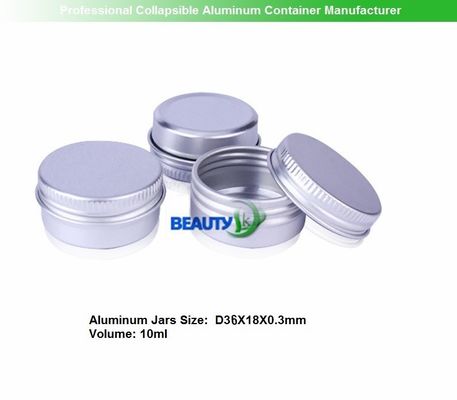 China 10ml Cosmetic packaging face care face body cream Empty Aluminum Jars supplier