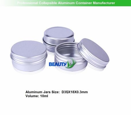 China 10ml Cosmetic packaging face care face body cream Empty Aluminum Jars supplier