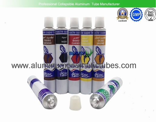 Hot Stamping Aluminum Paint Tubes 85mm Length 5ml - 150ml Volume Offset Printing supplier