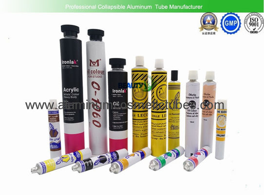 5ml - 200ml Volume Empty Aluminum Tubes , Pigment Packaging Aluminium Collapsible Tubes supplier