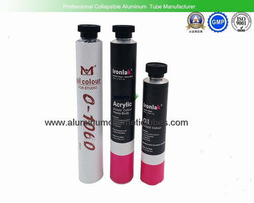 Diameter 32mm  Empty Metal Paint Tubes , 100ml Cream Packaging Empty Aluminum Tubes supplier