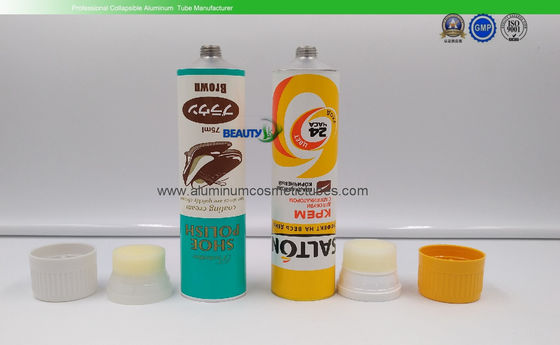 Shoes Oil Cream  Empty Aluminum Collapsible Tubes75ml Volume With Screw  Caps supplier