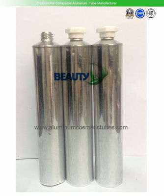 Hair Color Cream Aluminum Empty Cosmetic Tubes 30ml With Black Octagonal Cap supplier