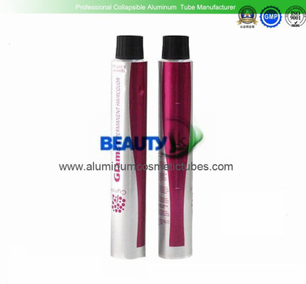 Beauty Empty Aluminum Squeeze Tubes , Hair Color Cream Collapsible Tubular Containers supplier