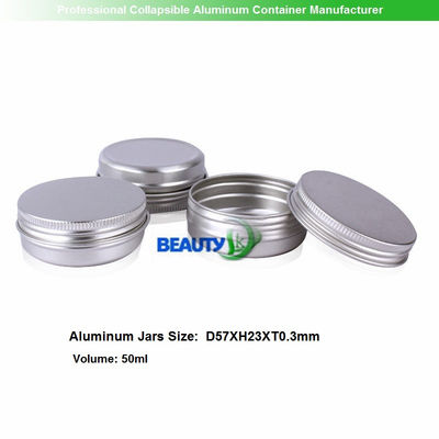 50ml Cosmetic packaging face care face body cream Empty Aluminum Jars supplier