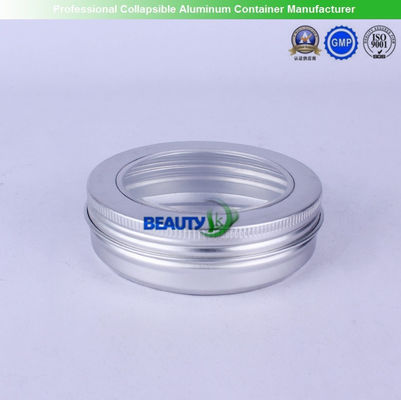 100ml  Empty Cosmetic Cream packaging Aluminum jars with clear Windows supplier